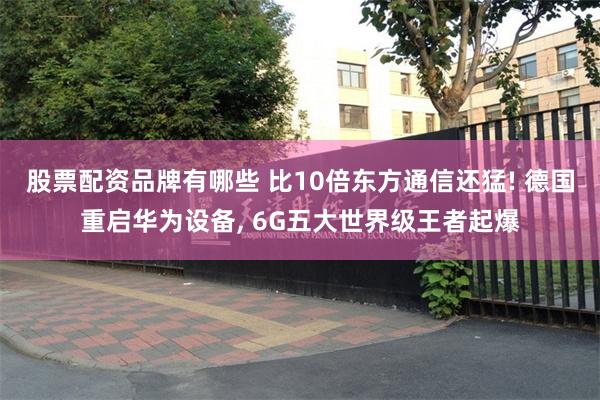 股票配资品牌有哪些 比10倍东方通信还猛! 德国重启华为设备, 6G五大世界级王者起爆
