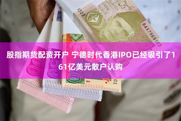 股指期货配资开户 宁德时代香港IPO已经吸引了161亿美元散户认购