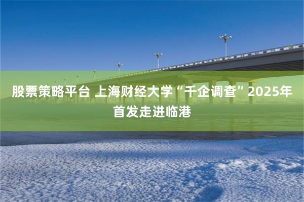 股票策略平台 上海财经大学“千企调查”2025年首发走进临港